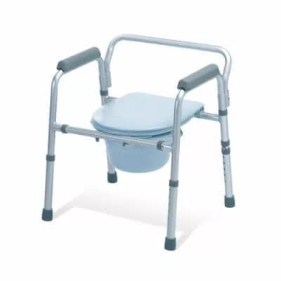 Foldable Commode Chair Toilet Seat Potty And Removable Back