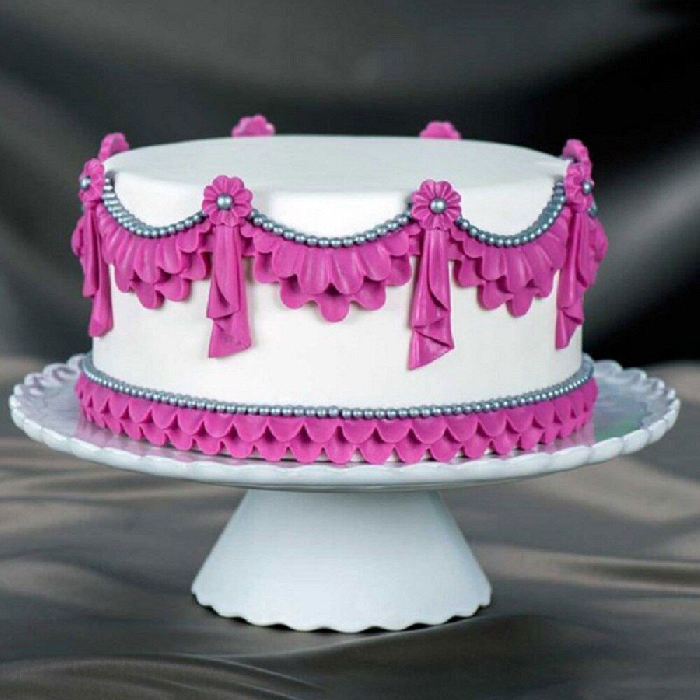 Flower Border Silicone Mold Fondant Mould Cake Wedding