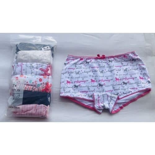 7 Pack Colored Girls Briefs- A2