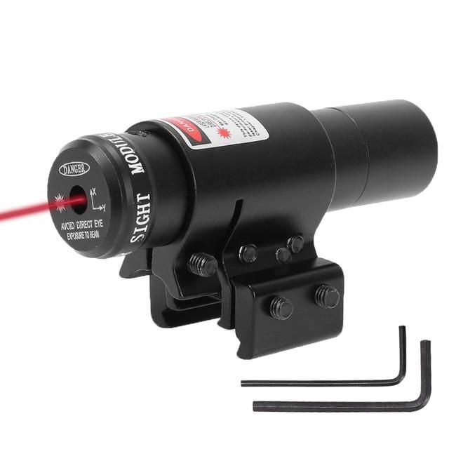 Tactical Red Green Dot Laser Sight Adjustable Collimator Laser Pointer Hunting Gun Accessory for 11mm 20mm Weaver Picatinny Rail