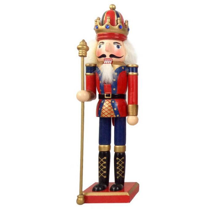 Hristmas De Orations Nut Ra Ker Pu Et  Reative Wooden Handi Raft Ornaments-Red-Imperial Staff