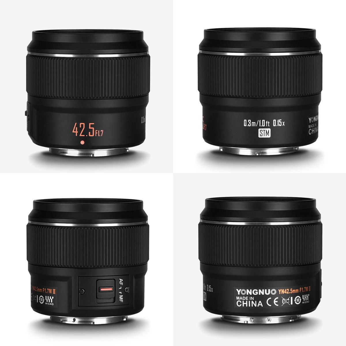 YN42.5mm F1.7M II M4/3 42.5mm Fixed Focus Camera
