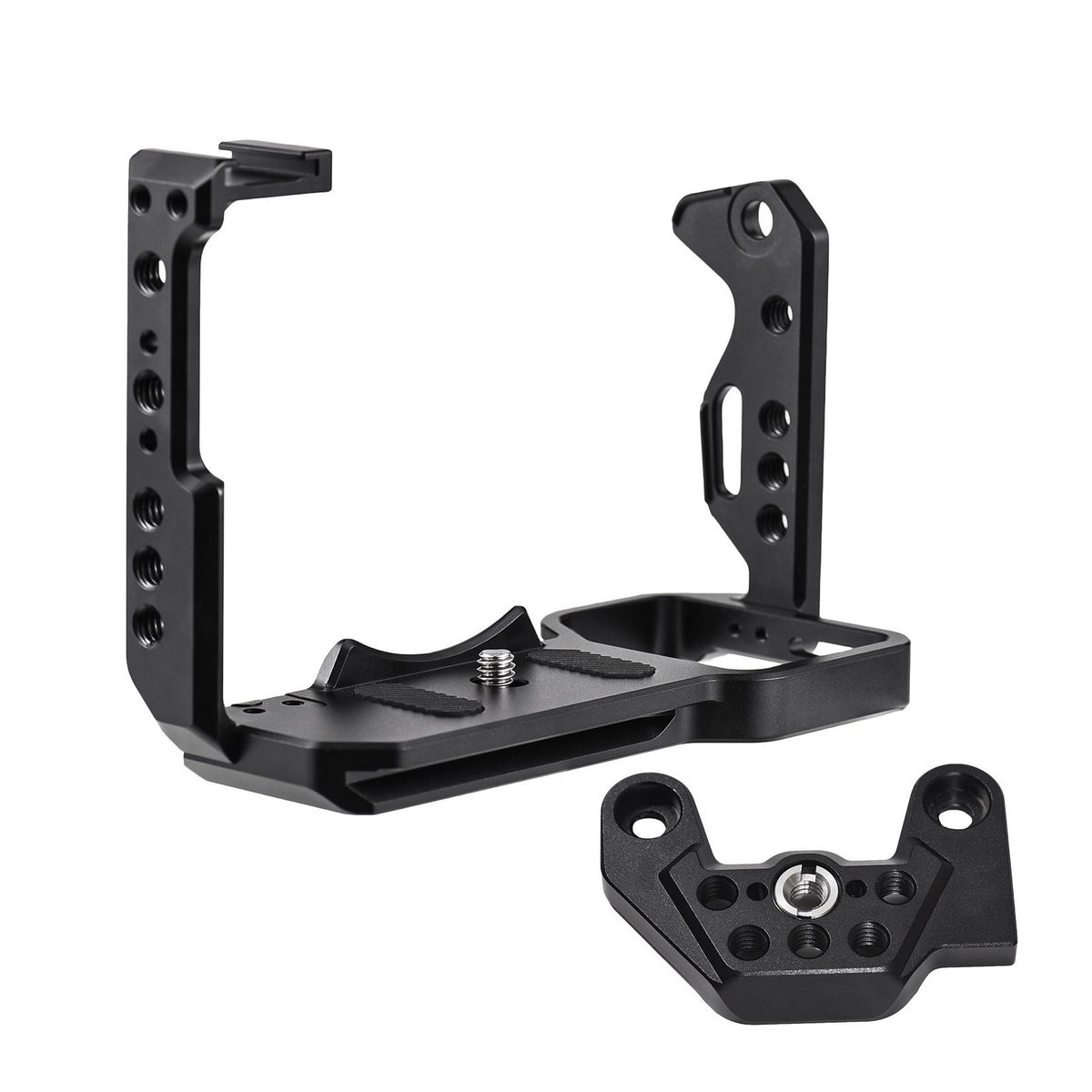 Handheld Camera Cage Aluminum Alloy with Cold Shoe Mount Numerous 1/4in And 3/8in Threaded Holes Compatible with SONY FX3/ FX30 Camera