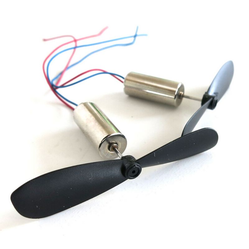 2PCS=1Pair DC 3.7V 48000RPM Coreless Motor Propeller For Aircraft Helicopter Toy DC Motors