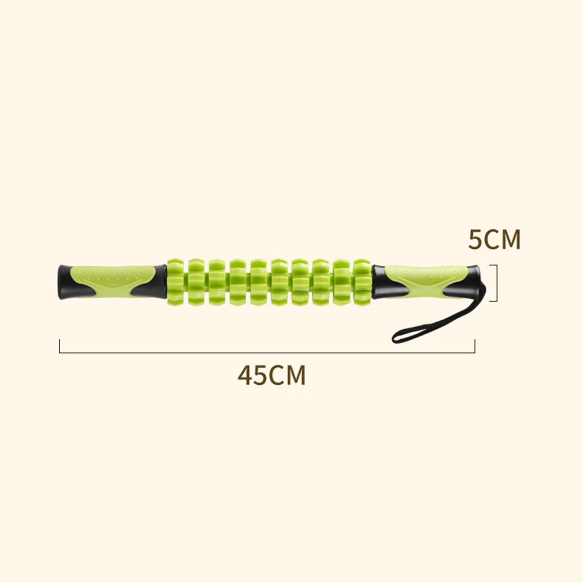 Gear Massager Yoga Abdominal Massage Stick Green