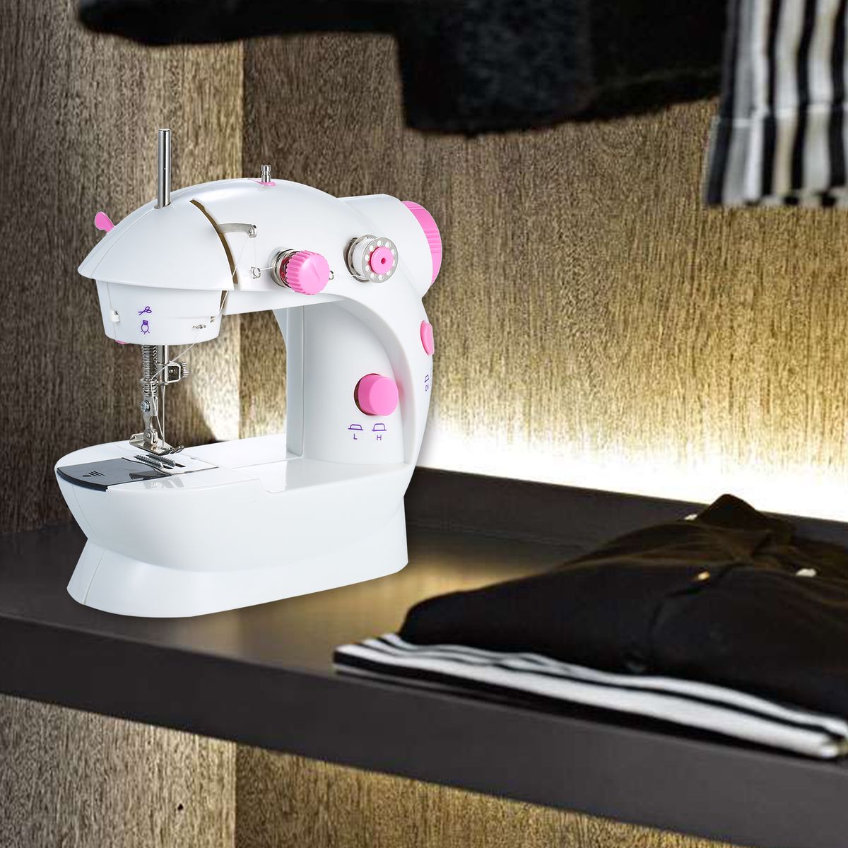 Mini Sewing Machine Adjustable 2-Speed Double Thread