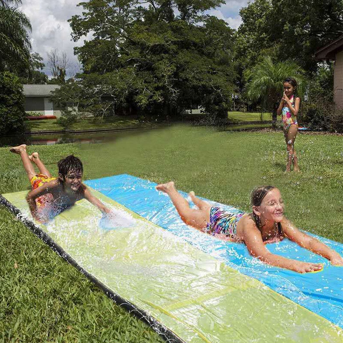 20FT Surf Water Slide Mat Lawn For Children Summer Pool Games Toys Backyard