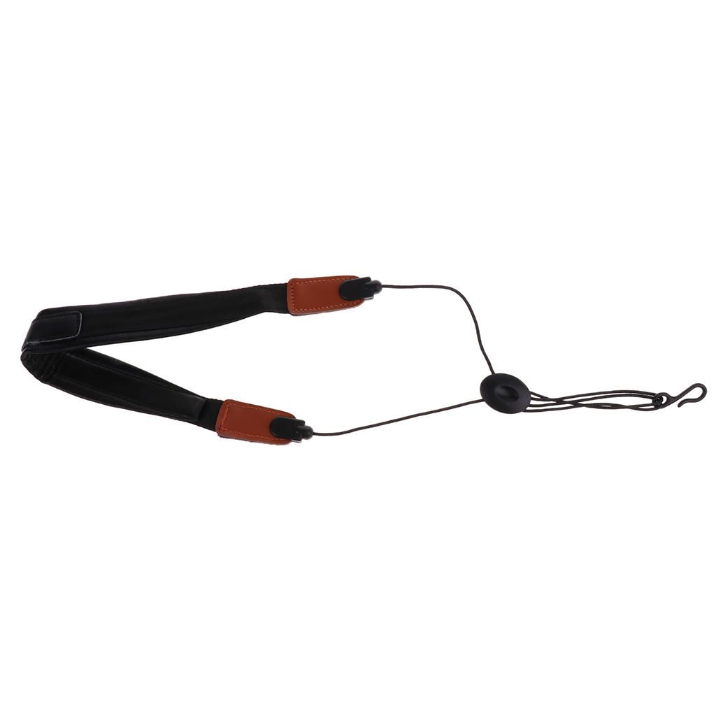 Durable Saxophones Neck Sling Strap PU Leather Padded Belt Sax