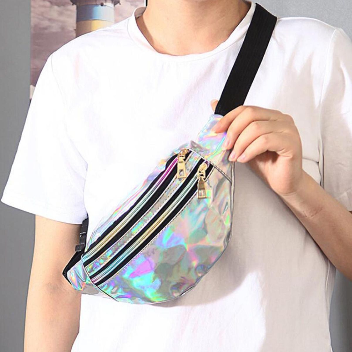 1 Set Exercise Sportswear Sweatband Headband Wristband Waist Bag Set Rose Red Pink White