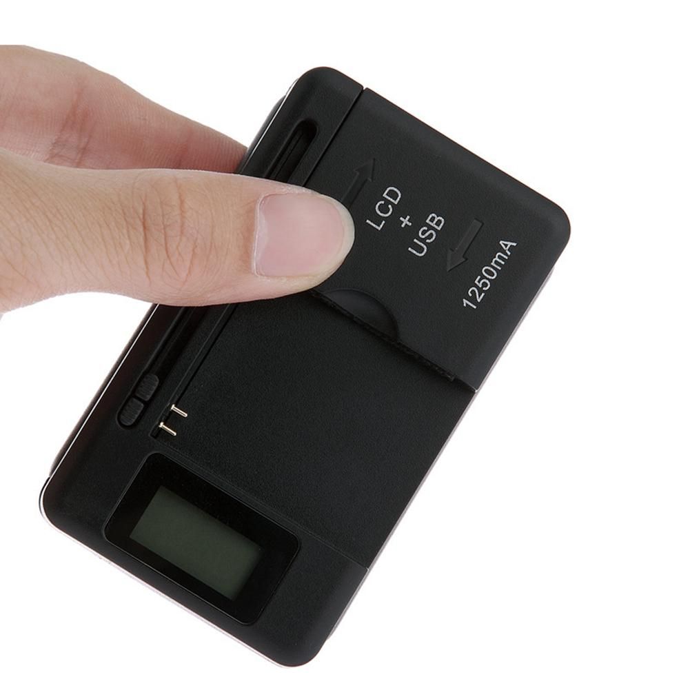 Universal Mobile Battery Charger LCD Indicator Screen with USB-Port for Cell Phone Chargers Battery Charging US Plug