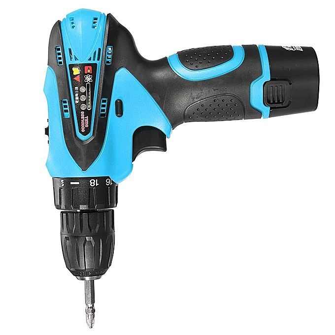 12V Cordless Drill Driver Screw Electric Two-Speed Screwdriver Tool