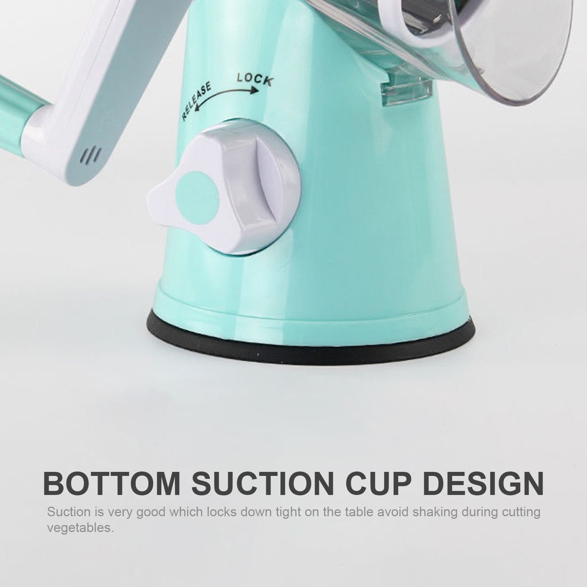 Manual Rotary Cheese Grater With Three Drum Blades Stainless