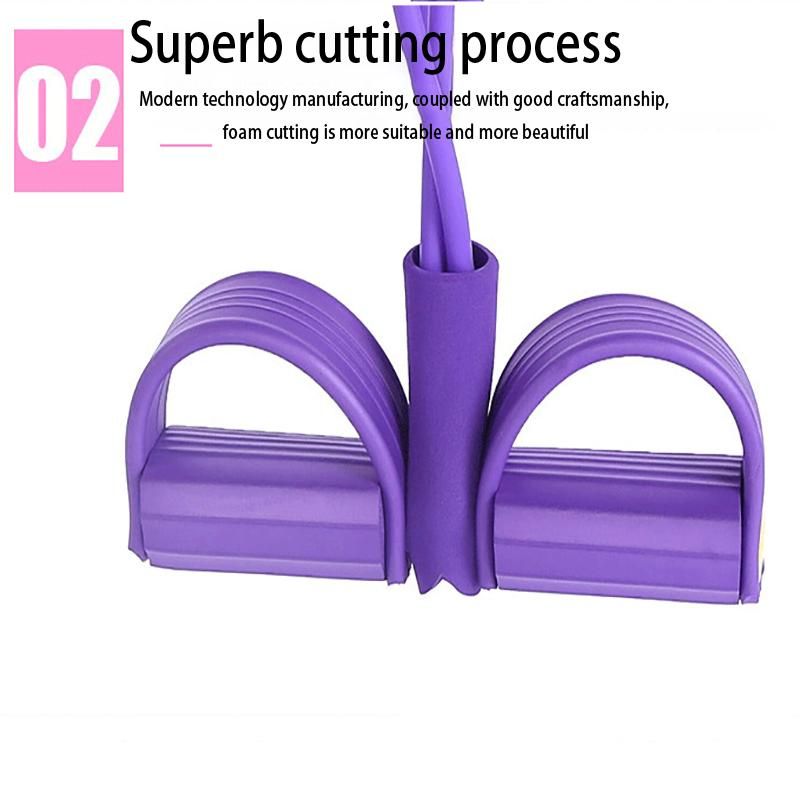 4 Resistance Bands Fitness Elastic Pull Ropes Exerciser