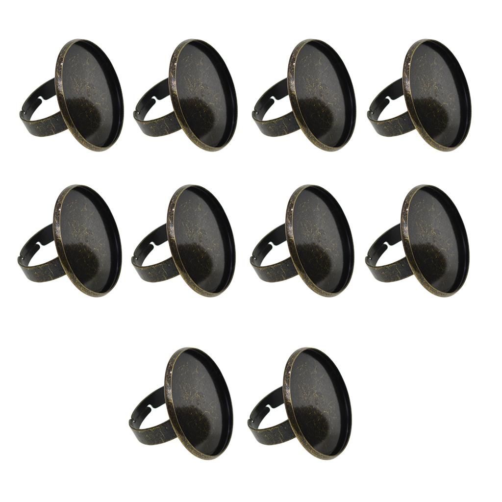 2x 10 Pieces Smooth  Adjustable  Settings Blank/Base, 5mm