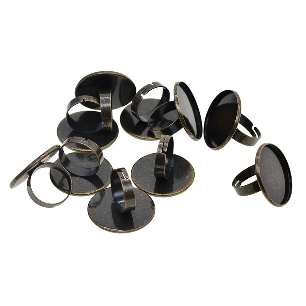 2x 10 Pieces Smooth  Adjustable  Settings Blank/Base, 5mm
