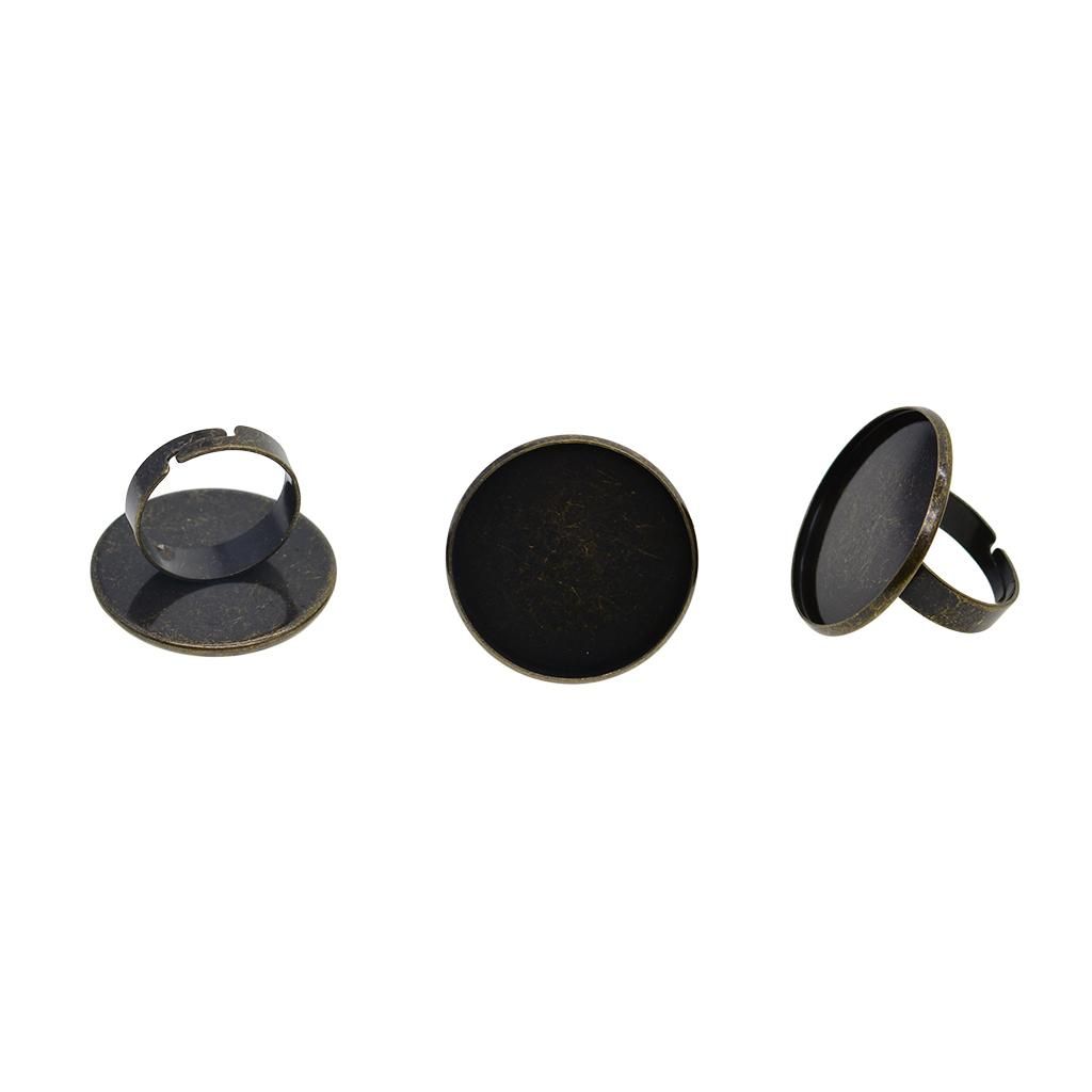 2x 10 Pieces Smooth  Adjustable  Settings Blank/Base, 5mm
