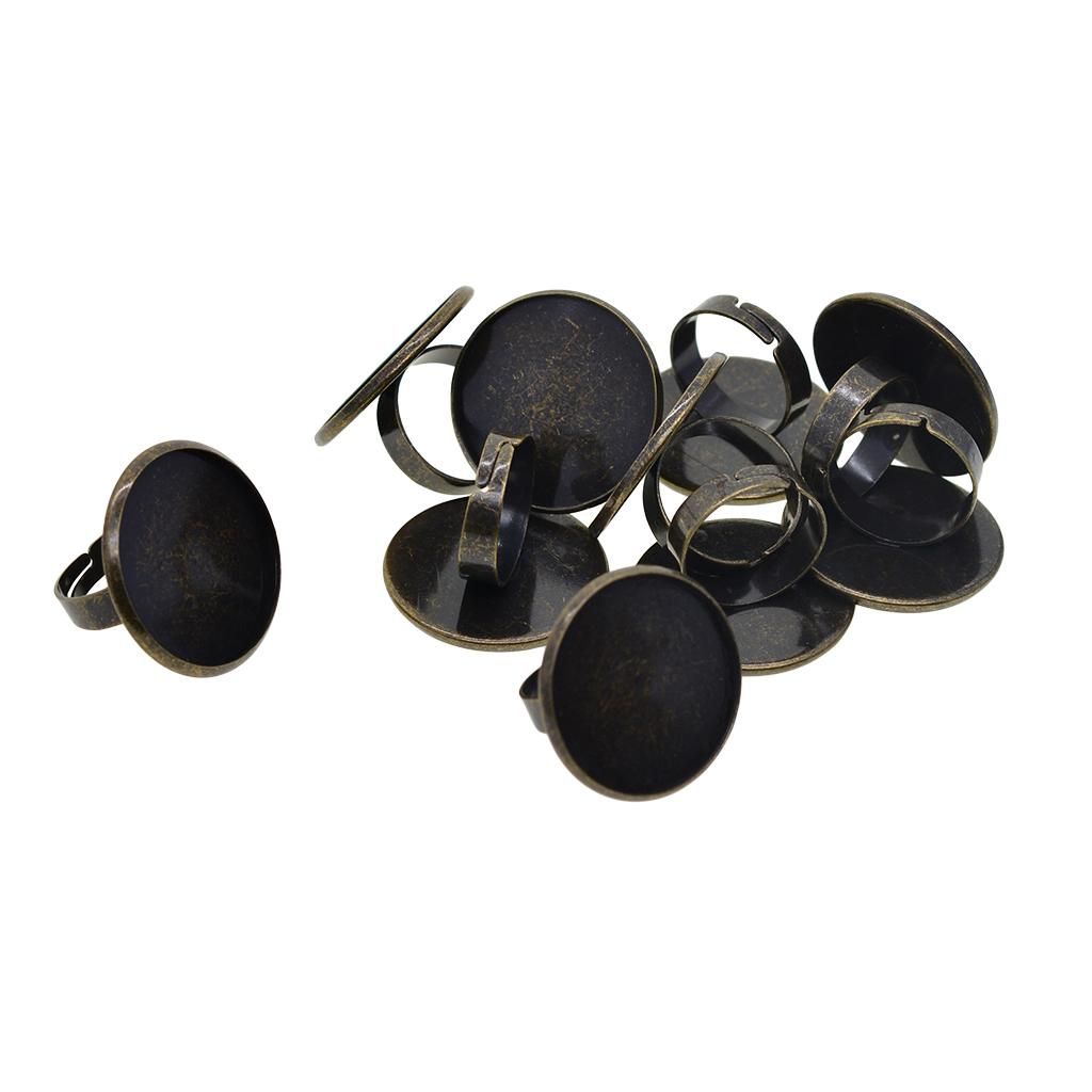 2x 10 Pieces Smooth  Adjustable  Settings Blank/Base, 5mm