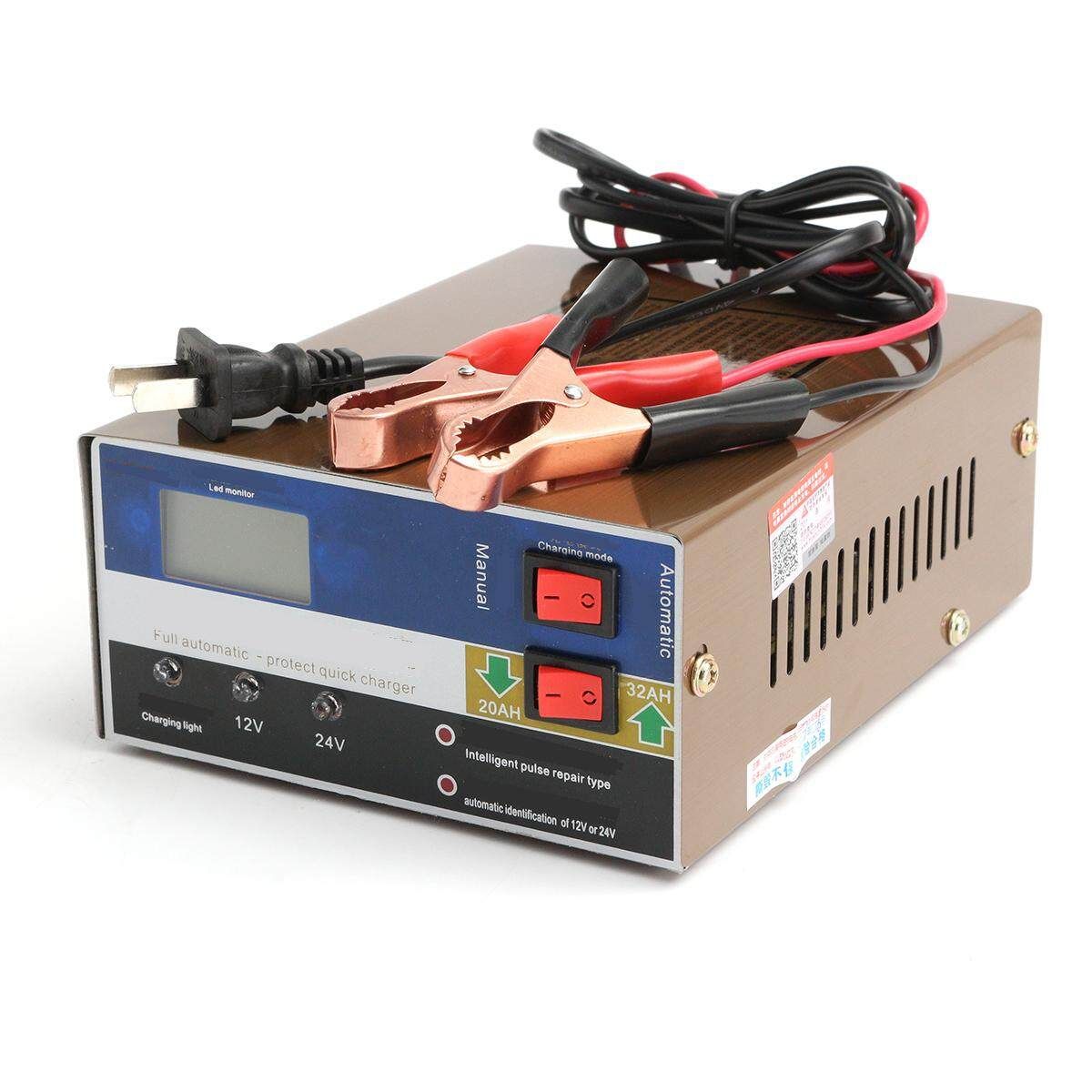 12V/24V 100AH Car Motorcycle Charger Intelligent Pulse Repair Smart