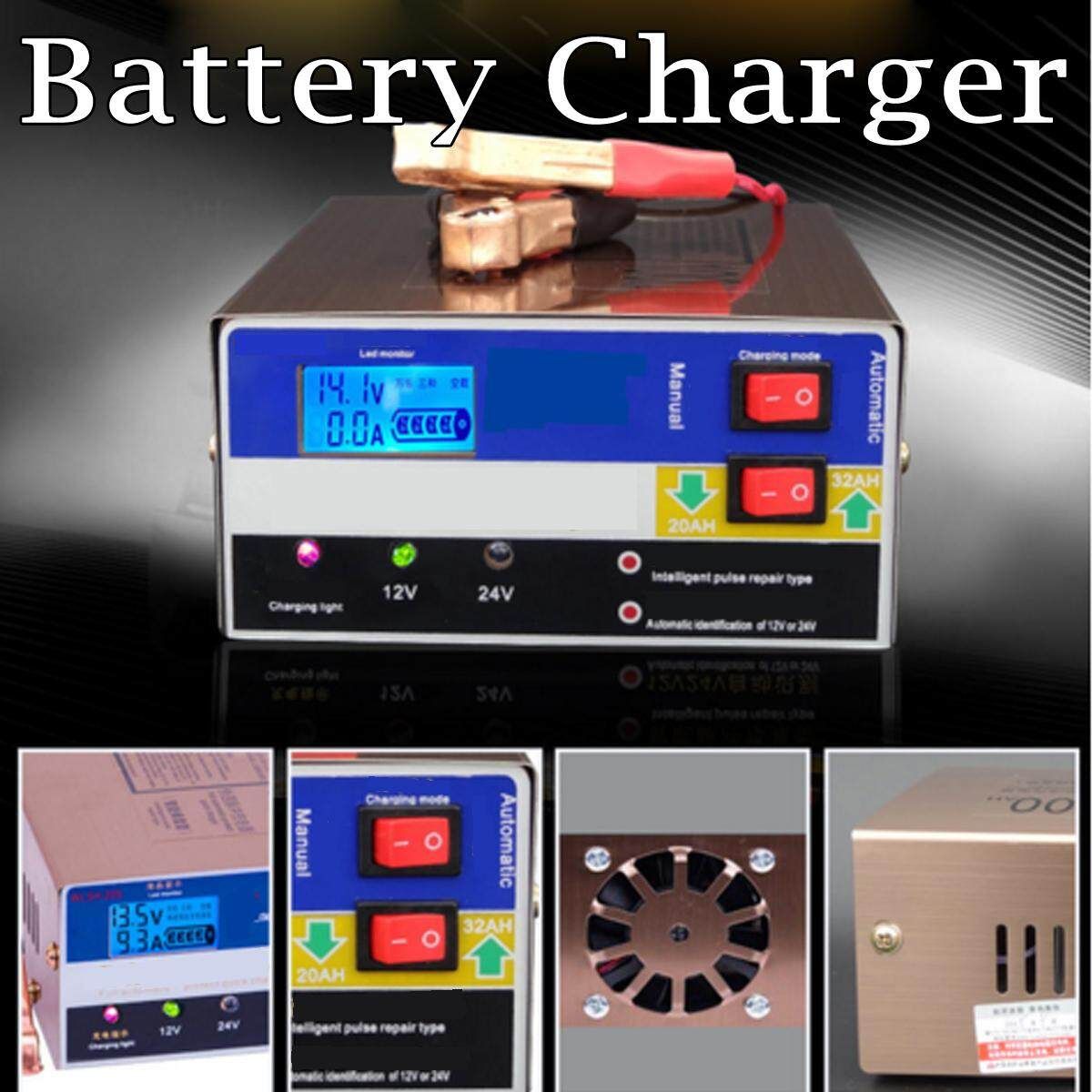 12V/24V 100AH Car Motorcycle Charger Intelligent Pulse Repair Smart