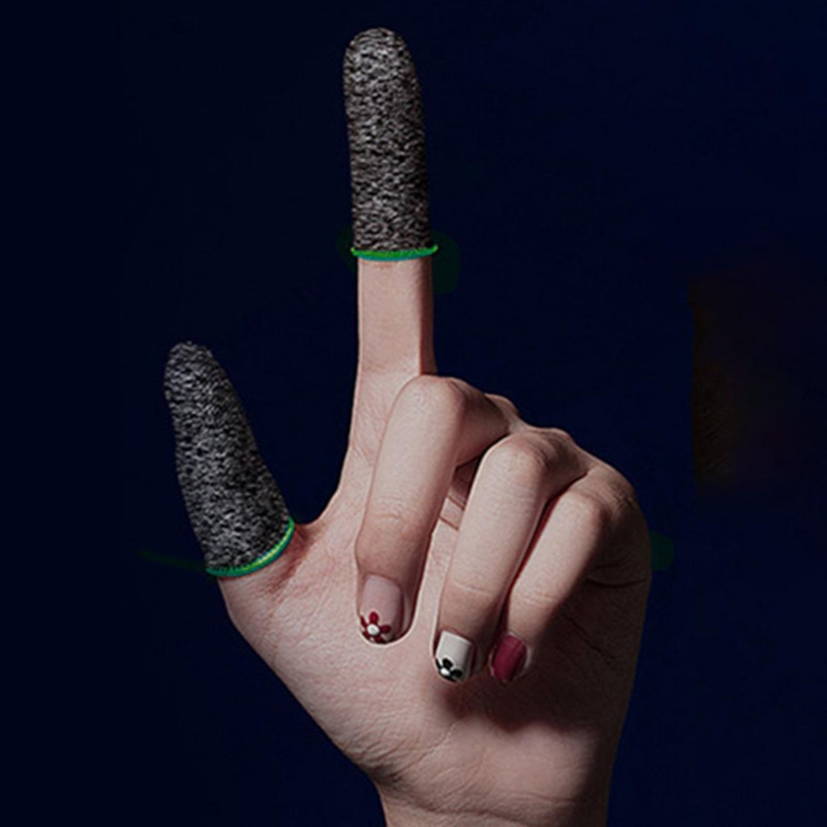 2Pcs Gaming Finger Sleeves, Thumb Sleeves, For Phone Game Game Green