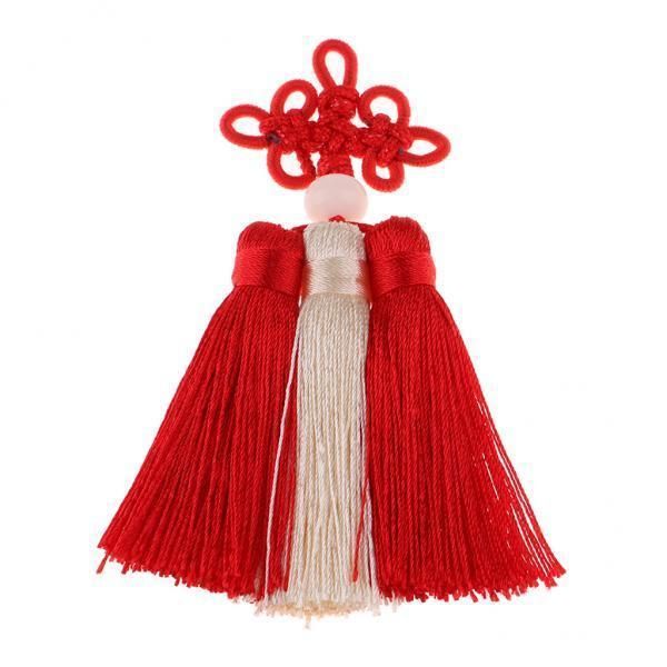 2-6pack Traditional Chinese Knot 3 Row Tassel Pendant Bag