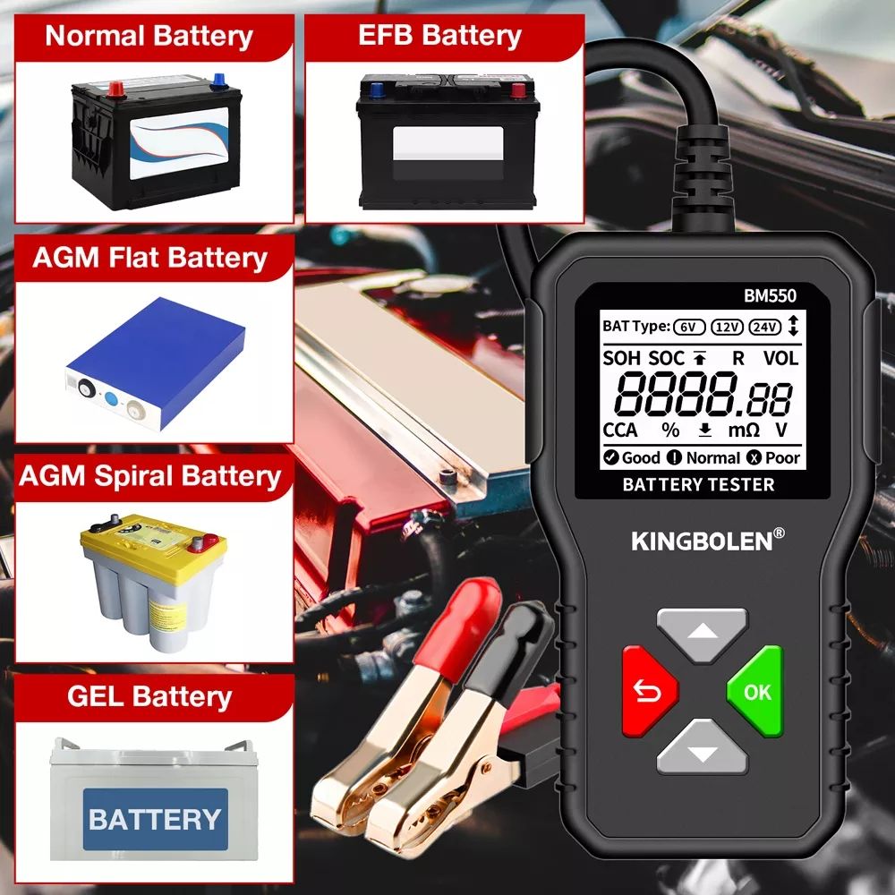 Car Battery Tester Battery System Detect Auto Analyzer