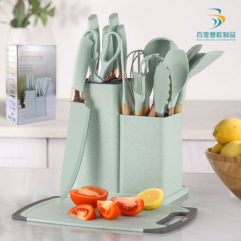 19pcs Of Silicone SpoonsAnd Quality Knife
