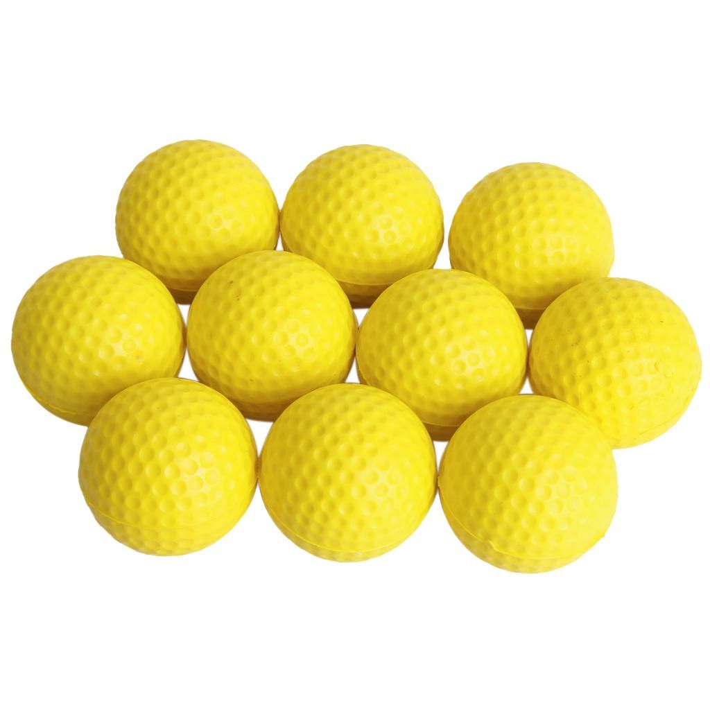 10Pcs Soft Foam Practice Training Golf Balls + Mesh Nets Golf 50 Balls