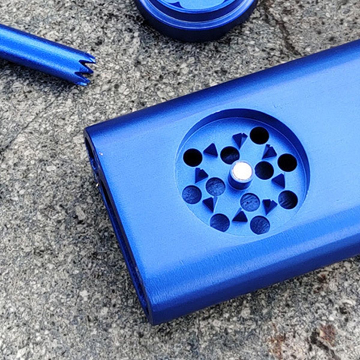 Abrader Storage Box Mini Grinder with Storage Box Blue