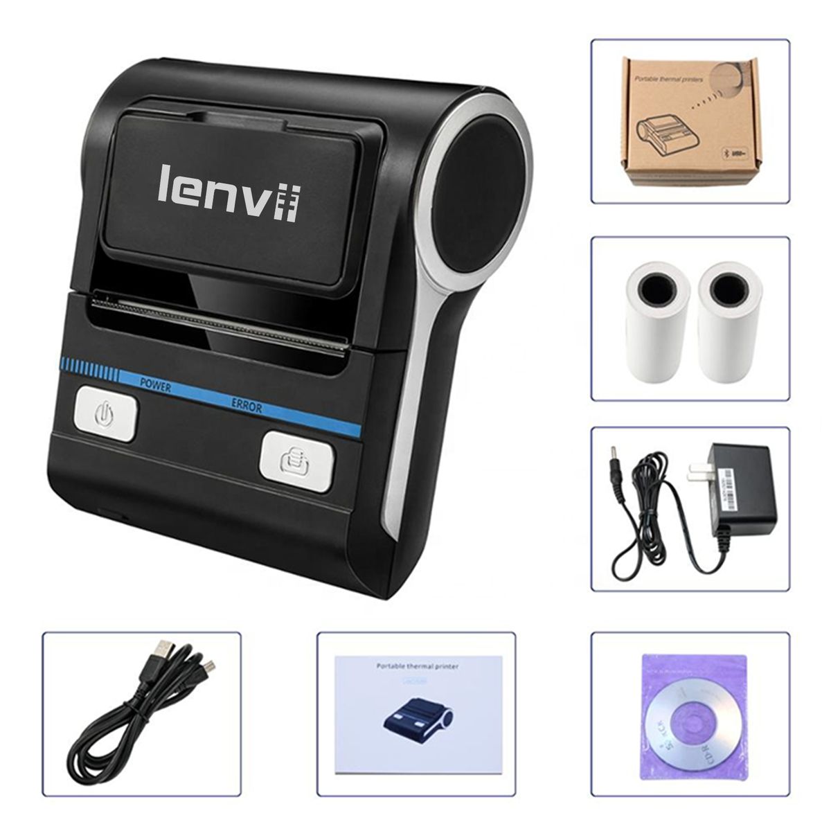 388B Portable Bluetooth Printer Receipt Printer Label Printer Can Be Connected To Mobile Phones, Suitable For Retail Stores, Courier Stations, Warehouses, Etc.
