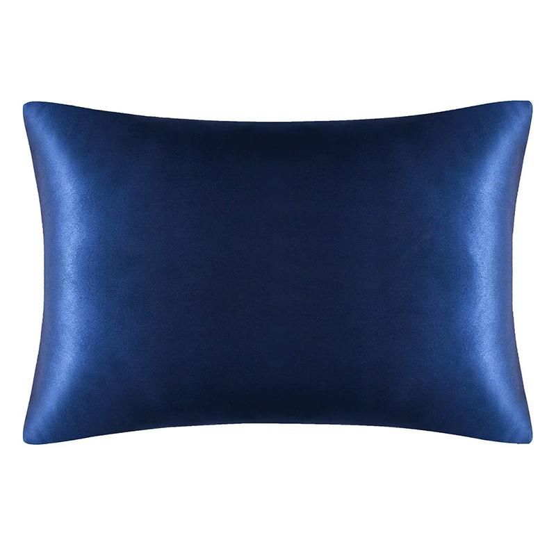 Both Sides Natural Pure Mulberry Silk Pillowcase Navy