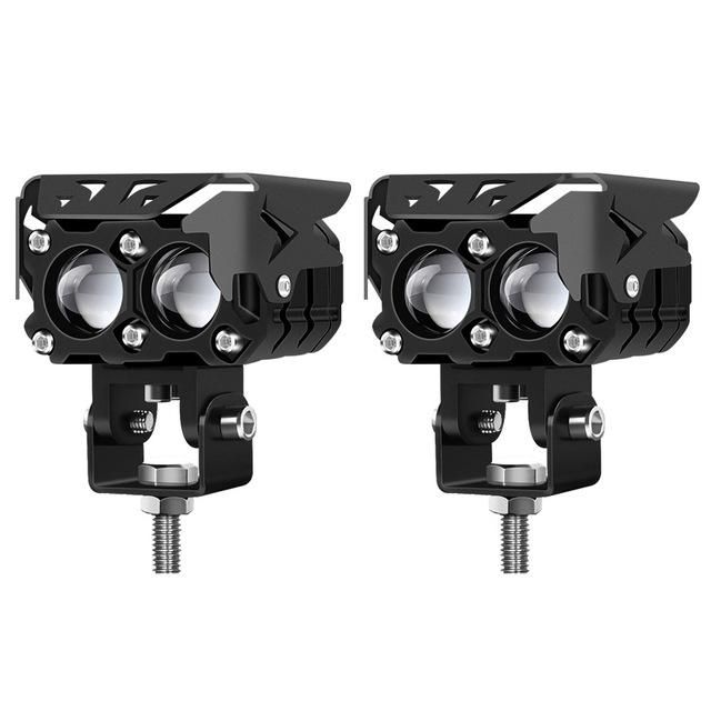 led motorcycle light two-color external work light led electric car motorcycle spotlight modified headlight