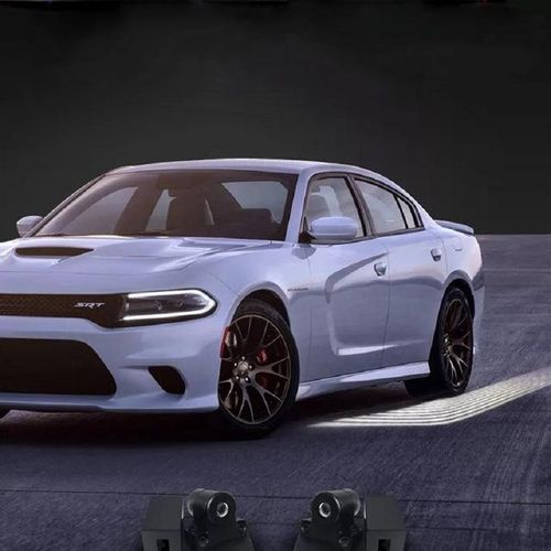 2Pcs Angle Wing Ghost Shadow Light Welcome Lamp Car LED Door Warning Light For Jeep Ford BMW Toyota Fit For Universal Car Light