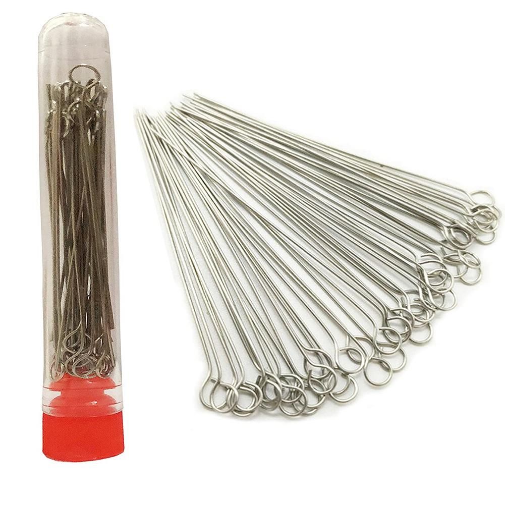 2PCS Reusable Inoculating Loop Holders with 50Pcs 10UL Nichrome  Tips Inoculation Loop for Lab