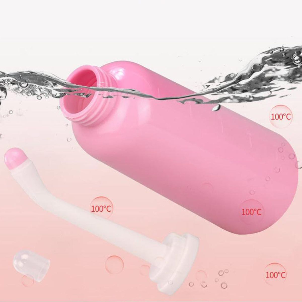 Perineal Douche Cleaner Women Bidet Bottle Pink