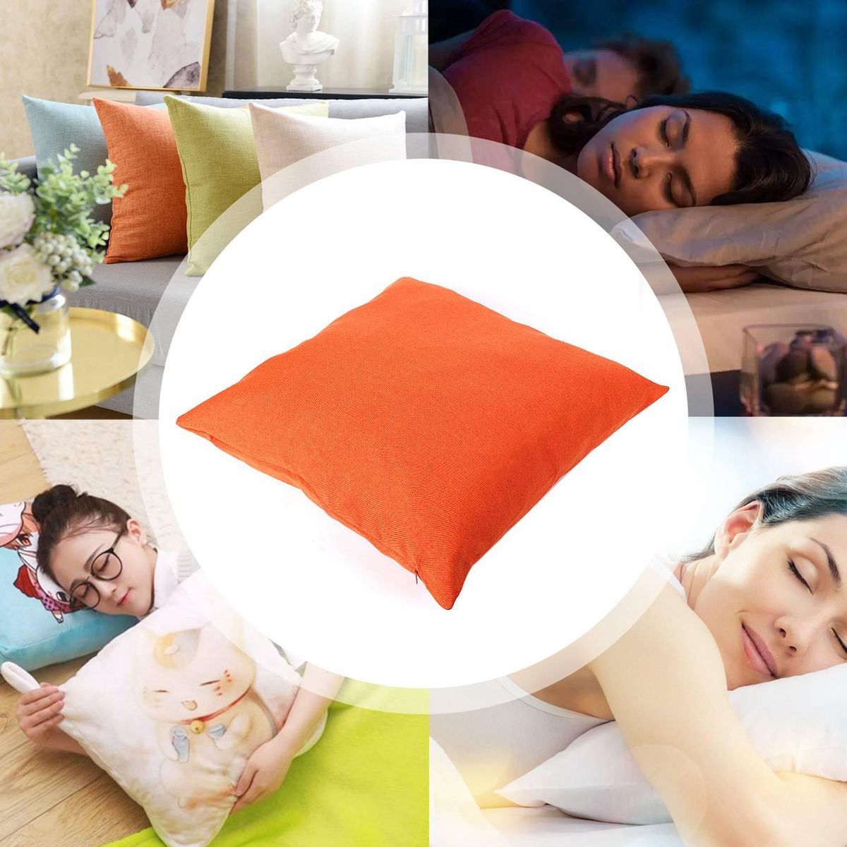 2Pcs Outdoor Waterproof Throw Pillow Covers Water Resistant Garden Chair Cushion Case for Couch Decoration 18X18 Inches