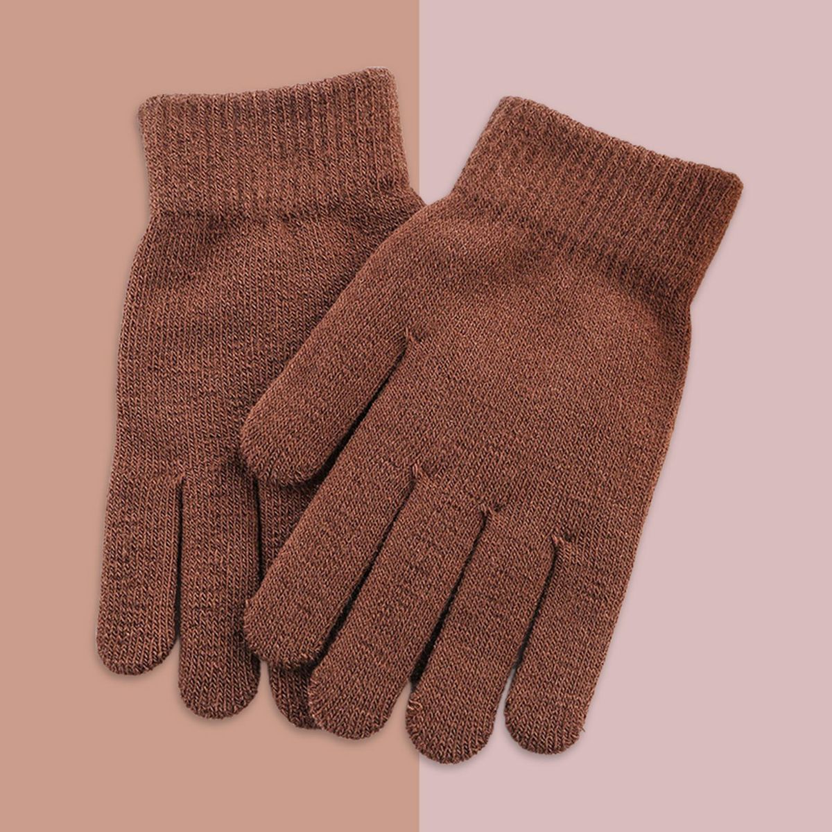 1 Pair Ridding Pure Color Women Winter Coffee