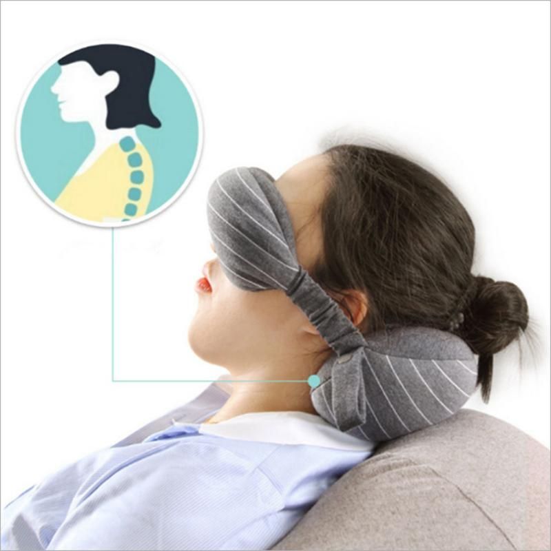 Business Neck Pillow & Eye Mask & Storage Bag with