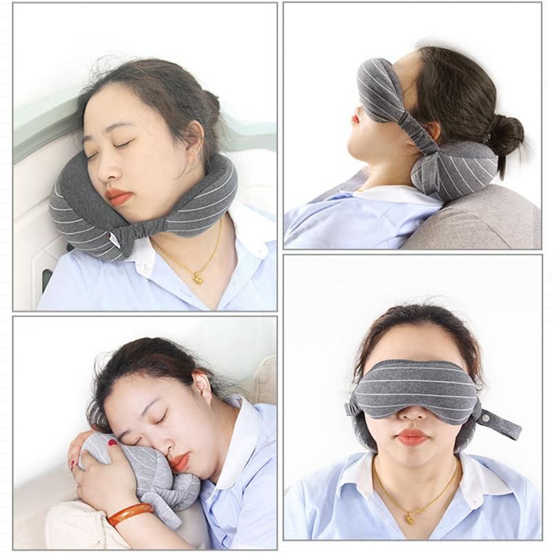 Business Neck Pillow & Eye Mask & Storage Bag with