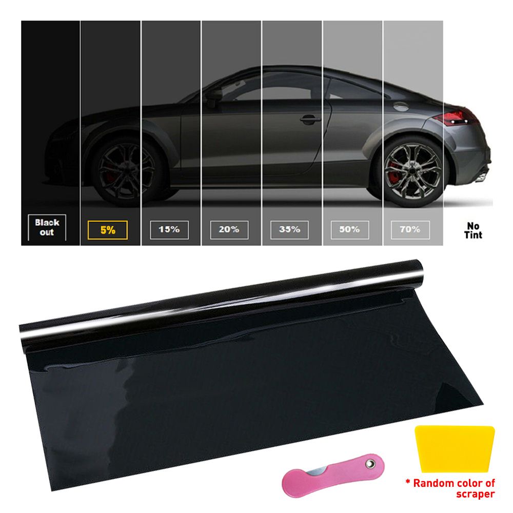 50x3m 5/15/20/35/50/70 Percent VLT Black Car Window Tint