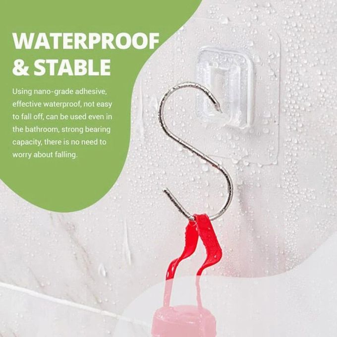 Non-marking Sti Ker Kit Hen Waterproof Household   Pin-and-so Ket Hook-transparent
