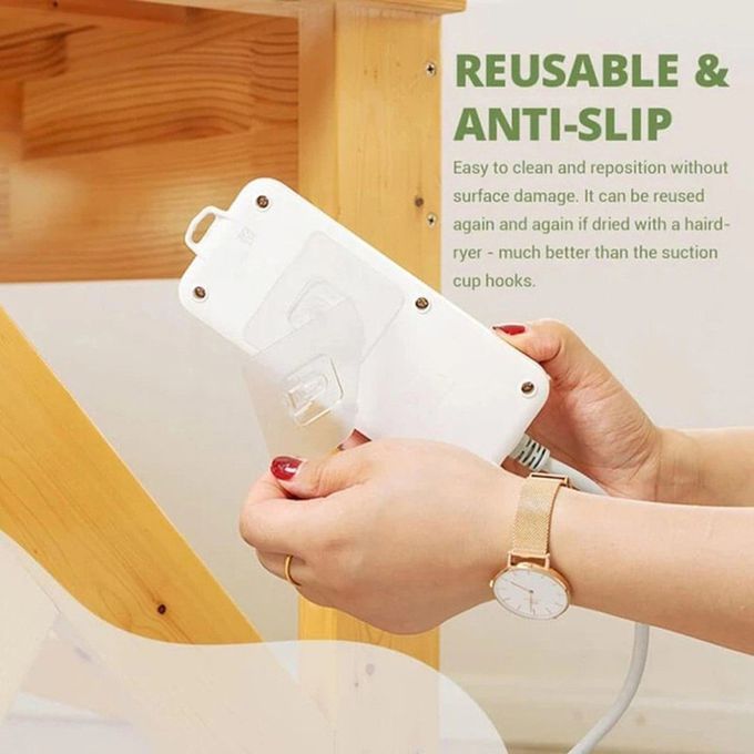 Non-marking Sti Ker Kit Hen Waterproof Household   Pin-and-so Ket Hook-transparent