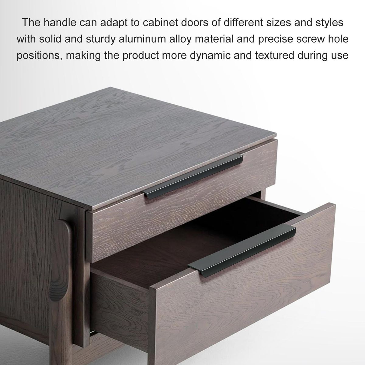 Door Handles 4pcs Sleek Cabinet Handles Easy Install Design for Hidden Black