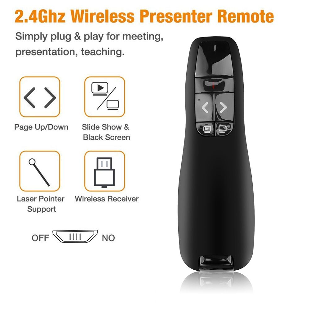 2.4Ghz Mini Wireless Presenter Pointer Pen USB PPT