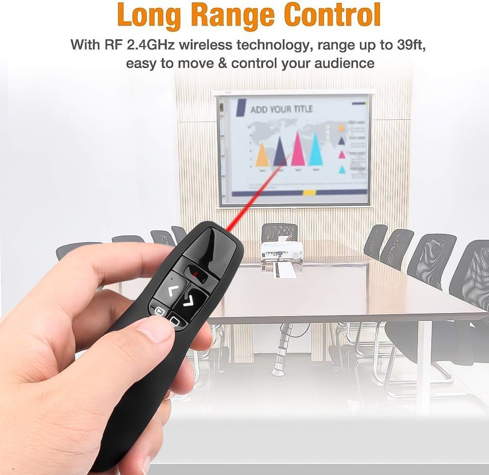 2.4Ghz Mini Wireless Presenter Pointer Pen USB PPT