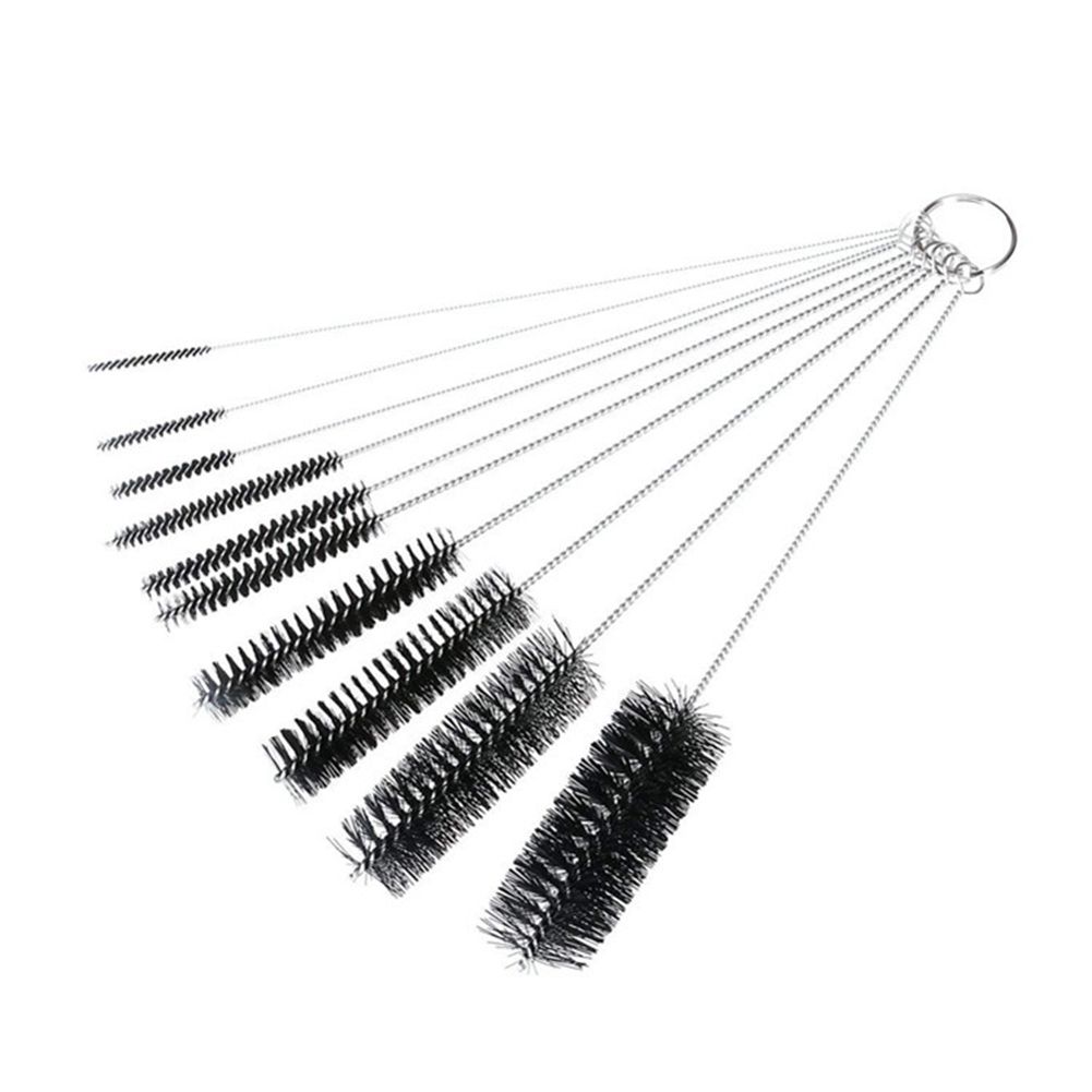 10Pcs/Set Coffee Machine Bottle Tube Straw Brush Washing-