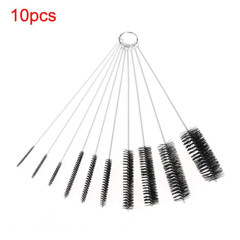 10Pcs/Set Coffee Machine Bottle Tube Straw Brush Washing-