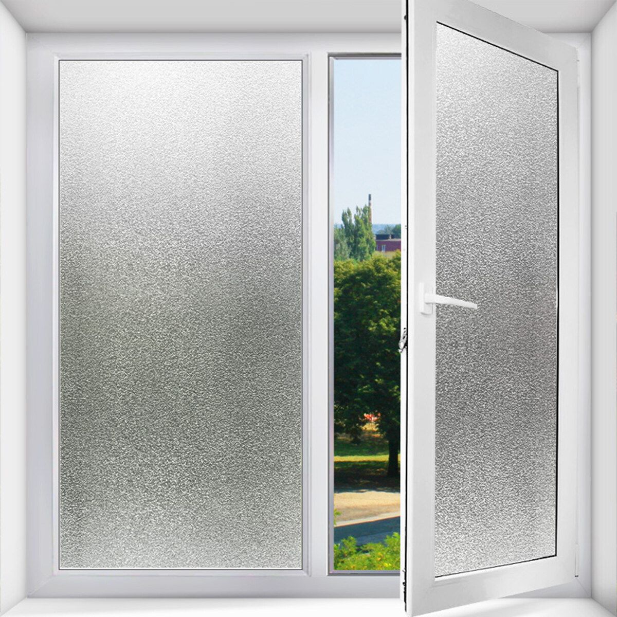 45x200cm Frosted Privacy Glass Film Cling Anti-UV Door Window Sticker Decor