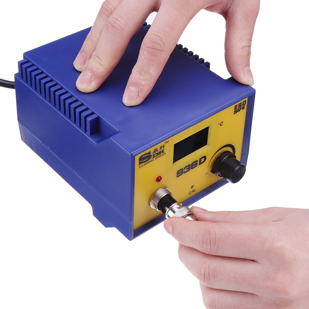 DINGKE 936D ESD Station LED Digital Solder Iron Desoldering Station BGA Rework Solder Station Removing Static Electricity Temperature Control Solder Station