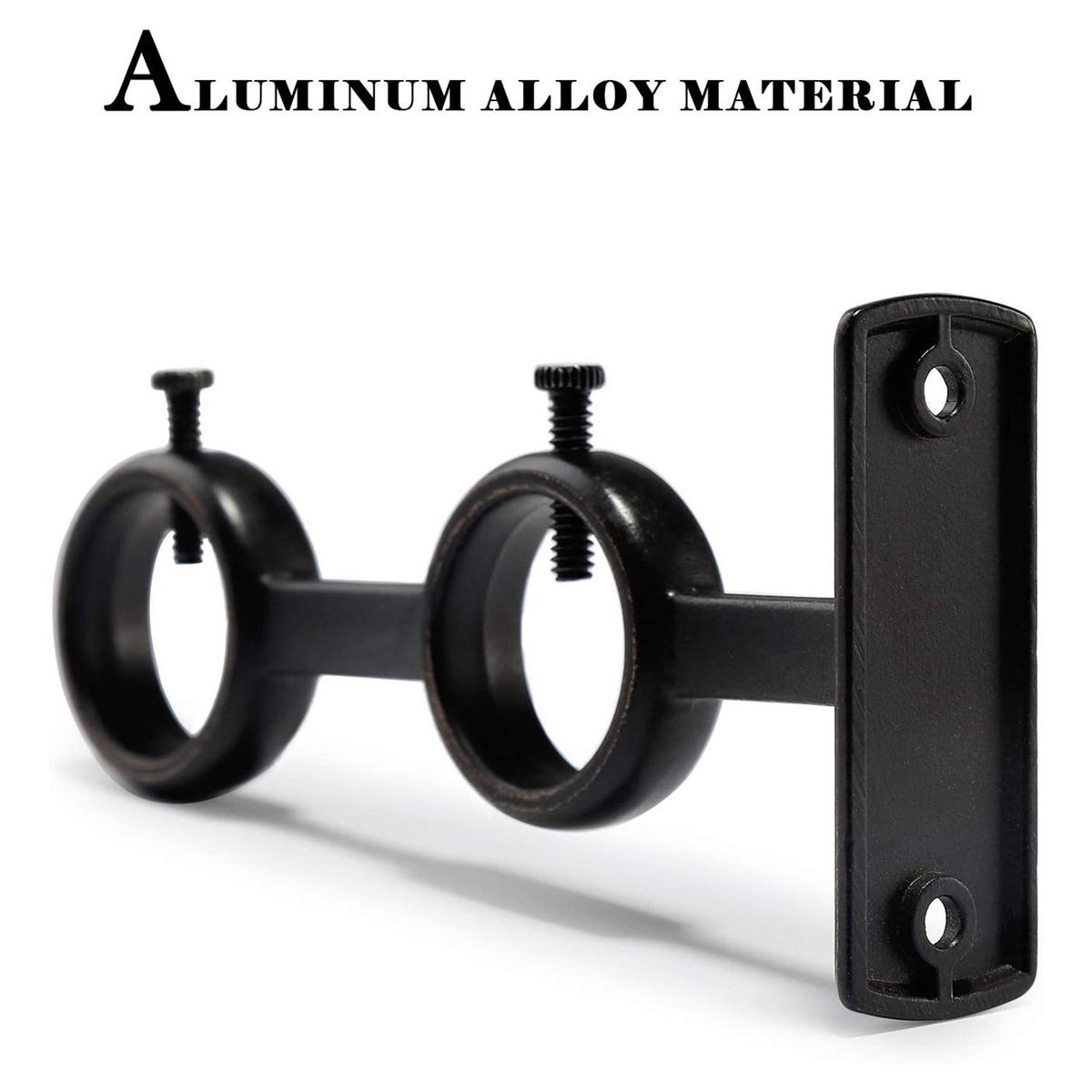 Curtain Rod Bracket 3Pcs Double Curtain Rod Holder Double Rod Brackets Hooks for Living Room Bedroom Curtain Rods